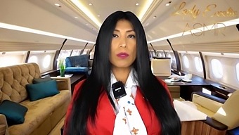 Get Your Fill Of Asmr And Big-Boob Action With This Horny Flight Attendant