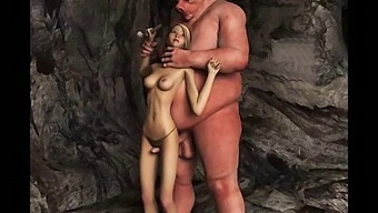 Ogre Ejaculates On 3-Dimensional Animated Women In Extreme Cartoon Pornography