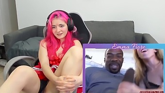 Alternative Woman Emma Fiore Enjoys Watching Interracial Anal Porn