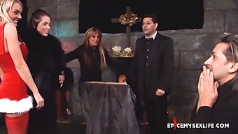 Add Some Excitement To Your Love Life - Blonde Santa Gets Naughty With Nun And Priest
